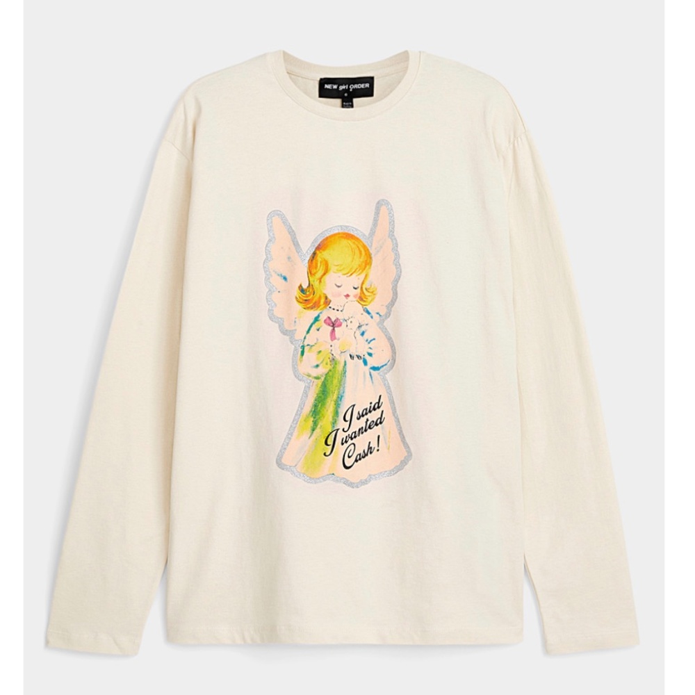 New Girl Order oversized funny Christmas long sleeve tee made in UK NWT